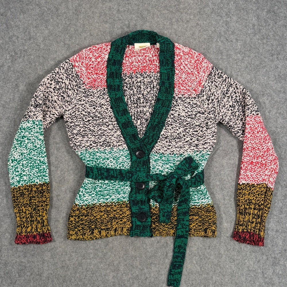 Anthropologie‎ Maeve Harmony Knit Belted Cardigan Sweater Women's Size Small